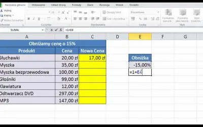 Jak obliczyć o ile procent wzrosła cena w Excelu bez błędów