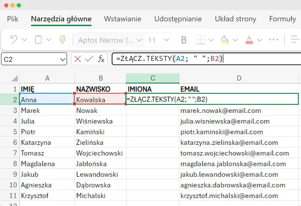 Jak łatwo podzielić tekst na kolumny w Excelu i uniknąć błędów