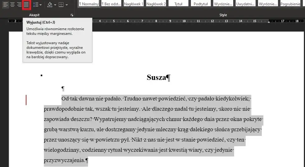 Zdjęcie Jak wyjustować tekst w Word – proste kroki, które musisz znać