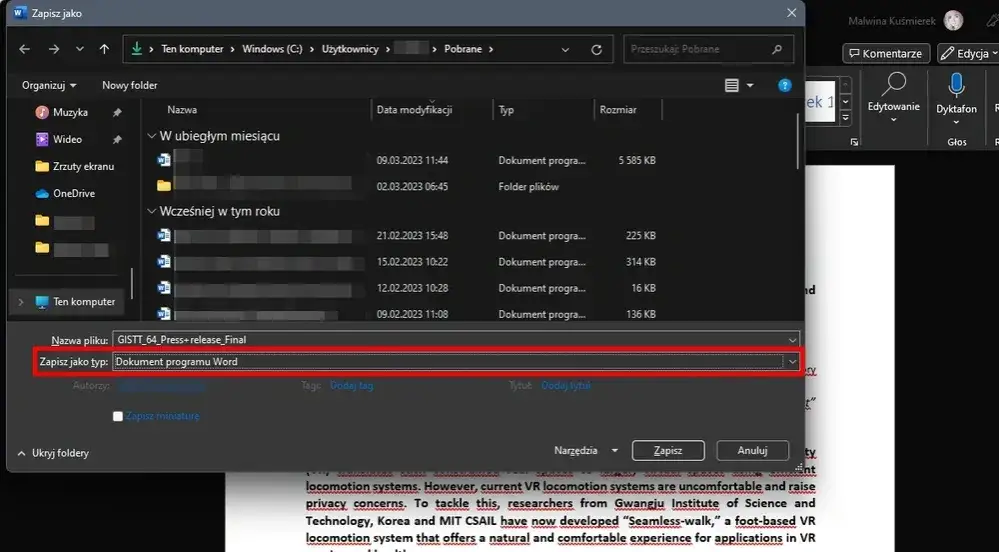 Zdjęcie Jak zmienić Word na PDF - proste metody, które zaoszczędzą czas